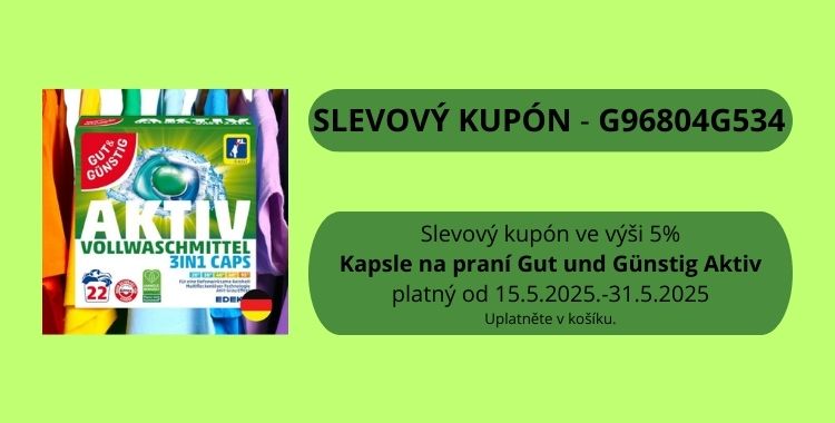 SLEVOVÝ KÓD - GG kapsle na praní